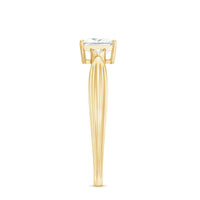 0.7 Carat Princess Cut Moissanite Solitaire Promise Ring for Her