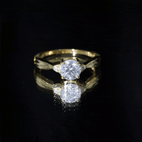 Round Moissanite Solitaire Engagement Ring for Her