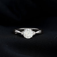 Round Moissanite Solitaire Engagement Ring for Her