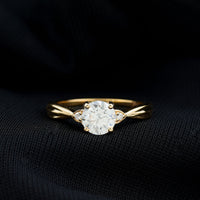 Round Moissanite Solitaire Engagement Ring for Her