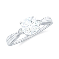 Brilliant Cut 6mm Moissanite Cushion Engagement Ring