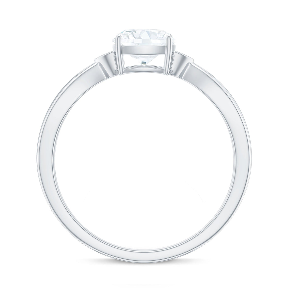 Brilliant Cut 6mm Moissanite Cushion Engagement Ring