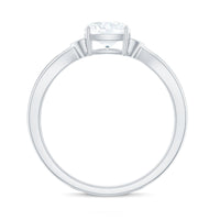 Brilliant Cut 6mm Moissanite Cushion Engagement Ring