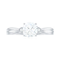 Brilliant Cut 6mm Moissanite Cushion Engagement Ring