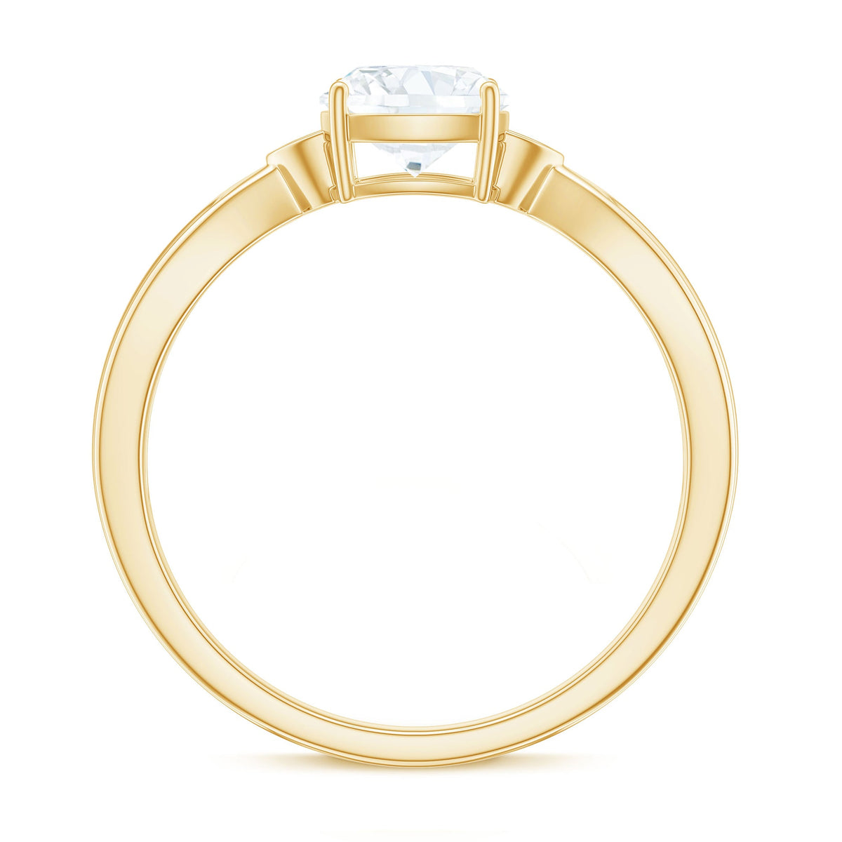 Brilliant Cut 6mm Moissanite Cushion Engagement Ring