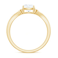 Brilliant Cut 6mm Moissanite Cushion Engagement Ring