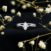 Marquise Cut Moissanite Solitaire Ring