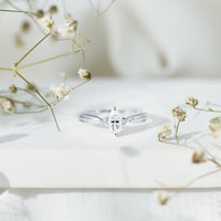 Marquise Cut Moissanite Solitaire Ring