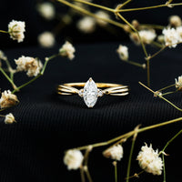 Marquise Cut Moissanite Solitaire Ring