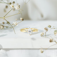 Marquise Cut Moissanite Solitaire Ring