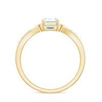 6x8mm Emerald Cut Certified Moissanite Engagement Ring for Women