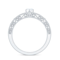 4x8mm Marquise Cut Certified Moissanite Solitaire Engagement Ring