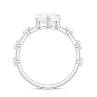 8mm Heart Shaped Moissanite Engagement Ring for Women