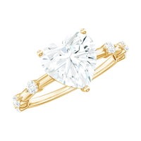 8mm Heart Shaped Moissanite Engagement Ring for Women