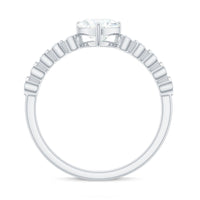 7mm Heart Shape Certified Moissanite Solitaire Engagement Ring