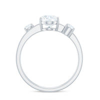 6X8mm Oval Cut Certified Moissanite Solitaire Engagement Ring