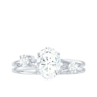 6X8mm Oval Cut Certified Moissanite Solitaire Engagement Ring