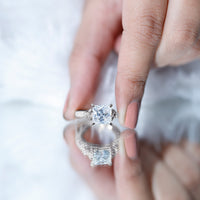 Antique Style 3 Carat Princess Cut Moissanite Celtic Knot Engagement Ring