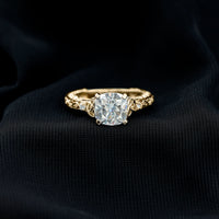 Cushion Cut Moissanite Antique Style Engagement Ring