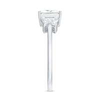 6X8 mm Princess Cut Moissanite Solitaire Engagement Ring
