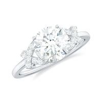 7x7mm Brilliant Cut Moissanite Solitaire Engagement Ring for Women