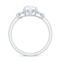 7x7mm Brilliant Cut Moissanite Solitaire Engagement Ring for Women