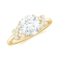 7x7mm Brilliant Cut Moissanite Solitaire Engagement Ring for Women