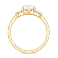 7x7mm Brilliant Cut Moissanite Solitaire Engagement Ring for Women