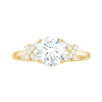 7x7mm Brilliant Cut Moissanite Solitaire Engagement Ring for Women