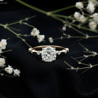 Certified Cushion Cut Moissanite Huge Engagement Ring