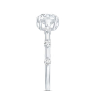 Certified Round Shape Moissanite Solitaire Engagement Ring