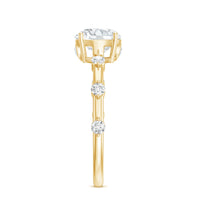 Certified Round Shape Moissanite Solitaire Engagement Ring