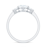 6X8mm Oval Cut Moissanite Designer Engagement Ring