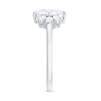 6X8mm Oval Cut Moissanite Designer Engagement Ring