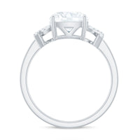 8X8mm Cushion Cut Moissanite Solitaire Engagement Ring for Women