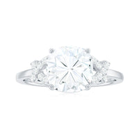 8X8mm Cushion Cut Moissanite Solitaire Engagement Ring for Women