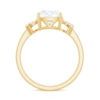 8X8mm Cushion Cut Moissanite Solitaire Engagement Ring for Women