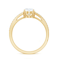 6X8mm Brilliant Cut Certified Moissanite Engagement Ring