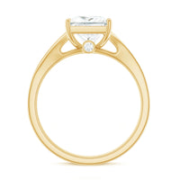 8 mm Princess Cut Moissanite Solitaire Engagement Ring with Split Shank