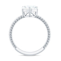 2 Carat Moissanite Engagement Ring with Twisted Rope Shank