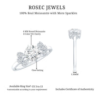 6mm Round Moissanite Minimal Solitaire Engagement Ring