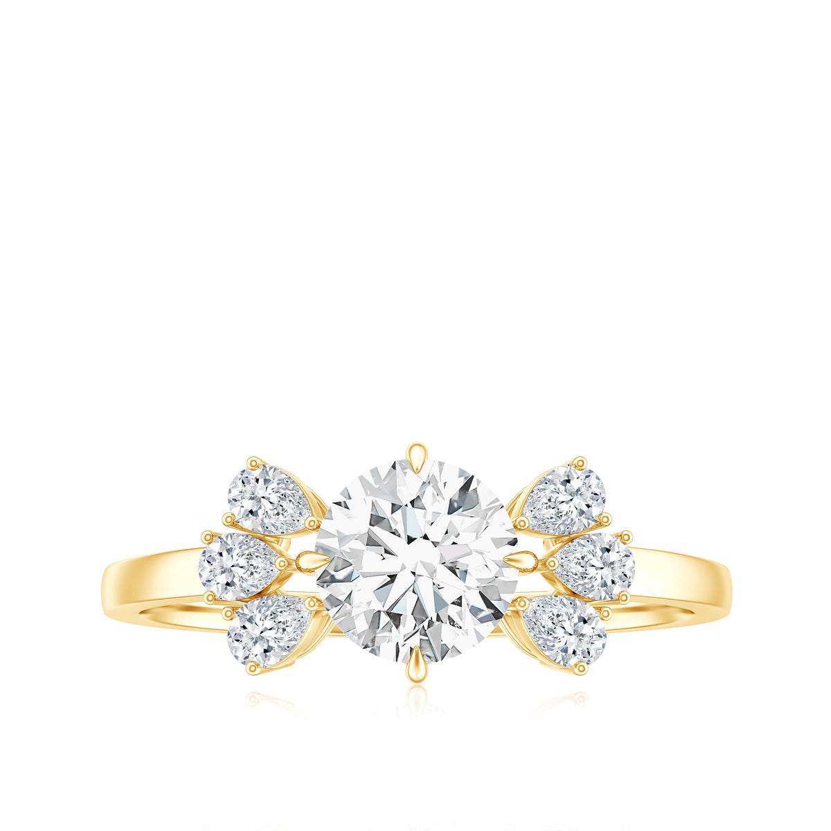 6mm Round Moissanite Minimal Solitaire Engagement Ring