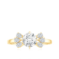 6mm Round Moissanite Minimal Solitaire Engagement Ring