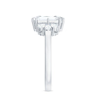 7x9mm Emerald Cut Moissanite Solitaire Engagement Ring For Women