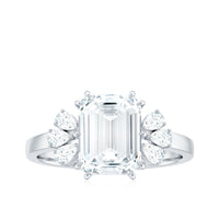 7x9mm Emerald Cut Moissanite Solitaire Engagement Ring For Women