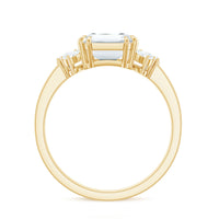 7x9mm Emerald Cut Moissanite Solitaire Engagement Ring For Women