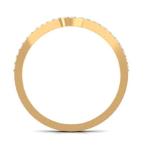 Natural Diamond Curved Enhancer Ring with Certificate