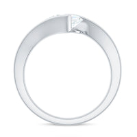 6X8 mm Pear Cut Moissanite Engagement Ring In Tension Setting