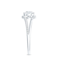 Certified Brilliant Cut Moissanite Solitaire Promise Ring with Bypass Shank