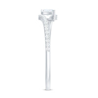 Marquise Cut Moissanite Tilted Solitaire Promise Ring